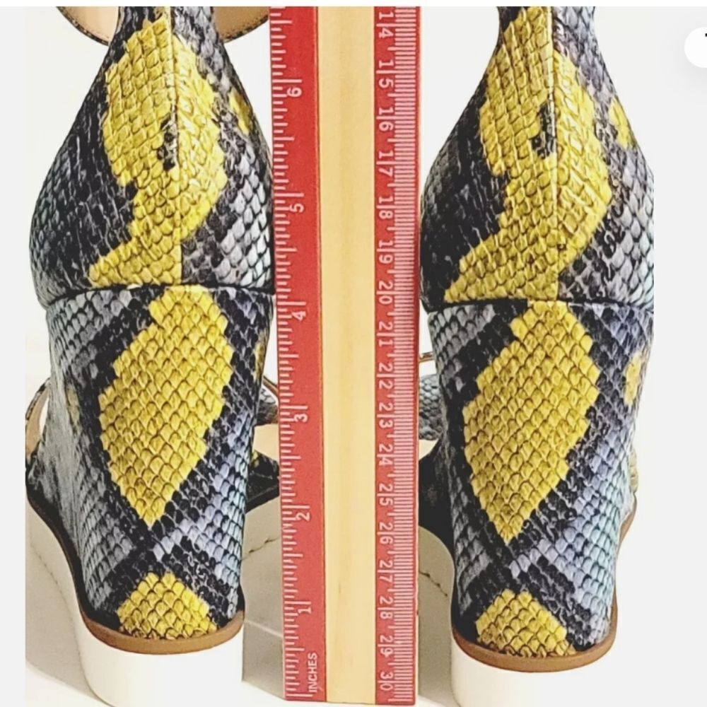 JLo vegan  wedge sandals snake skin size 10M/42 - Picture 6 of 8